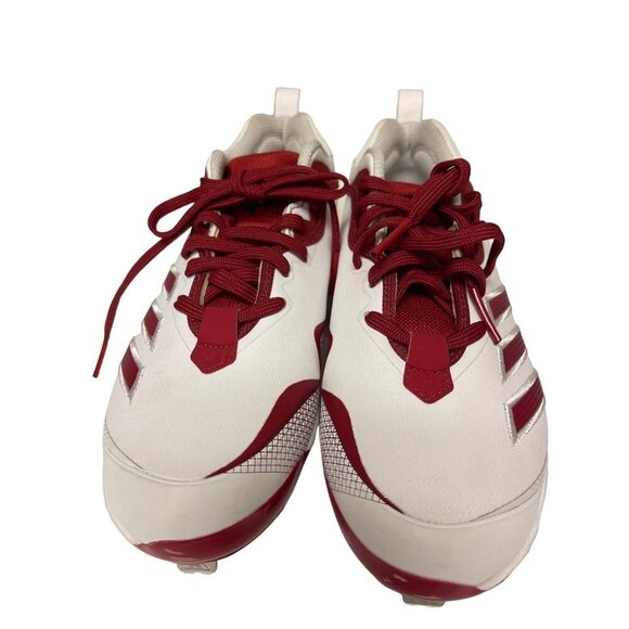 NEW! Adidas ICON Bounce Louisville Cardinals White Red Cleats Shoes Size 7 - Picture 2 of 6